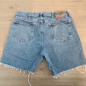 Vintage Wrangler Jean Shorts Raw Hem High Waisted Medium Wash